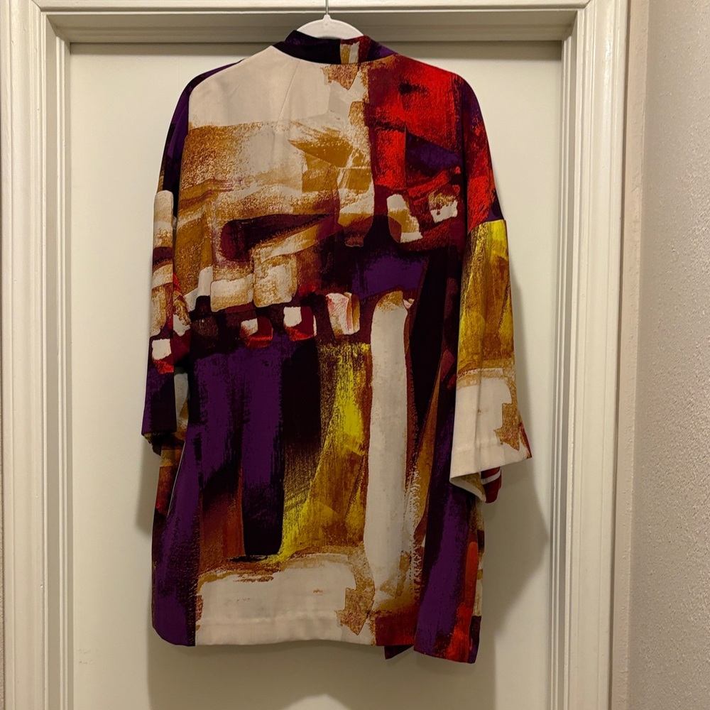 Natori Multicolor Abstract Women's Blazer - Picture 3 of 3